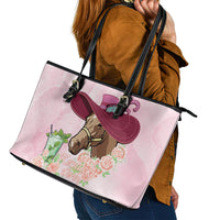 Kentucky Horse Racing Leather Tote Bag Derby Mint Julep With Roses - Wonder Print Shop