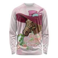 Kentucky Horse Racing Long Sleeve Shirt Derby Mint Julep With Roses - Wonder Print Shop