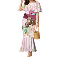 Kentucky Horse Racing Mermaid Dress Derby Mint Julep With Roses - Wonder Print Shop