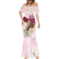 Kentucky Horse Racing Mermaid Dress Derby Mint Julep With Roses - Wonder Print Shop