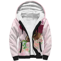 Kentucky Horse Racing Sherpa Hoodie Derby Mint Julep With Roses - Wonder Print Shop