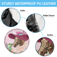 Kentucky Horse Racing Spare Tire Cover Derby Mint Julep With Roses - Wonder Print Shop