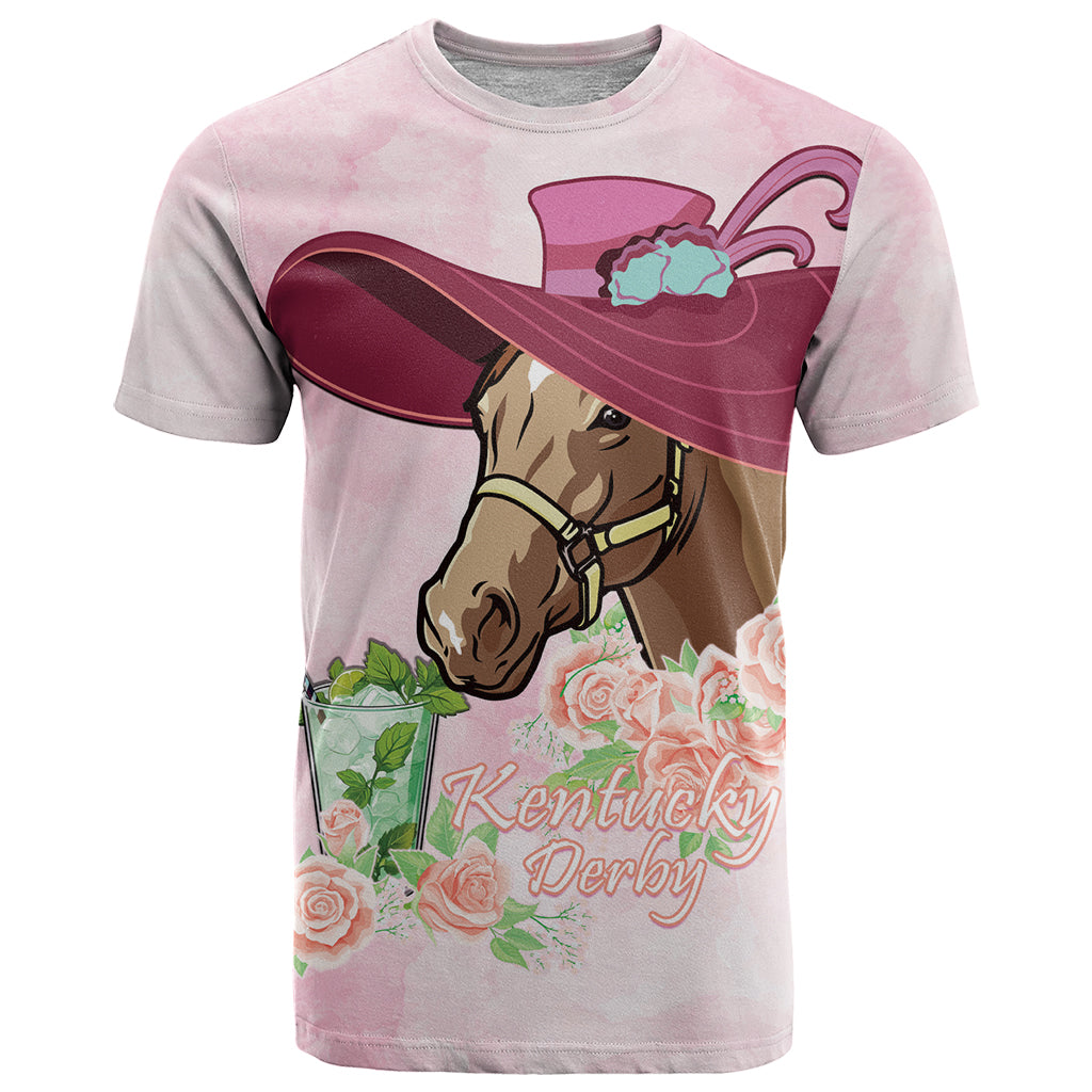 Kentucky Horse Racing T Shirt Derby Mint Julep With Roses - Wonder Print Shop
