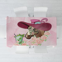 Kentucky Horse Racing Tablecloth Derby Mint Julep With Roses - Wonder Print Shop