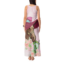 Kentucky Horse Racing Tank Maxi Dress Derby Mint Julep With Roses - Wonder Print Shop