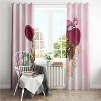 Kentucky Horse Racing Window Curtain Derby Mint Julep With Roses - Wonder Print Shop