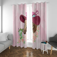 Kentucky Horse Racing Window Curtain Derby Mint Julep With Roses - Wonder Print Shop