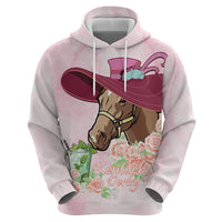 Kentucky Horse Racing Zip Hoodie Derby Mint Julep With Roses - Wonder Print Shop
