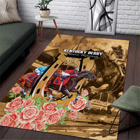Kentucky Horse Racing Area Rug 151st Anniversary Race For The Roses LT14