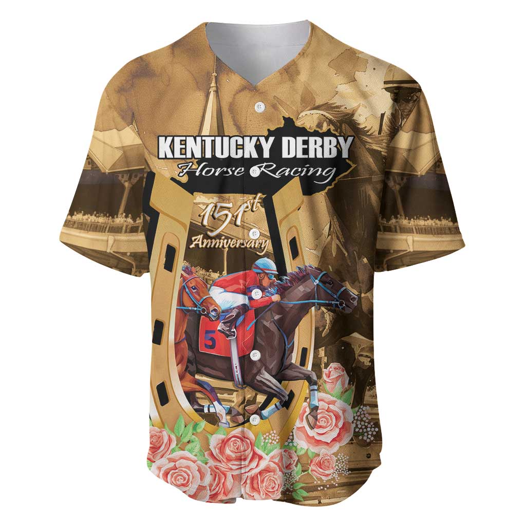 Kentucky Horse Racing Baseball Jersey 151st Anniversary Race For The Roses LT14