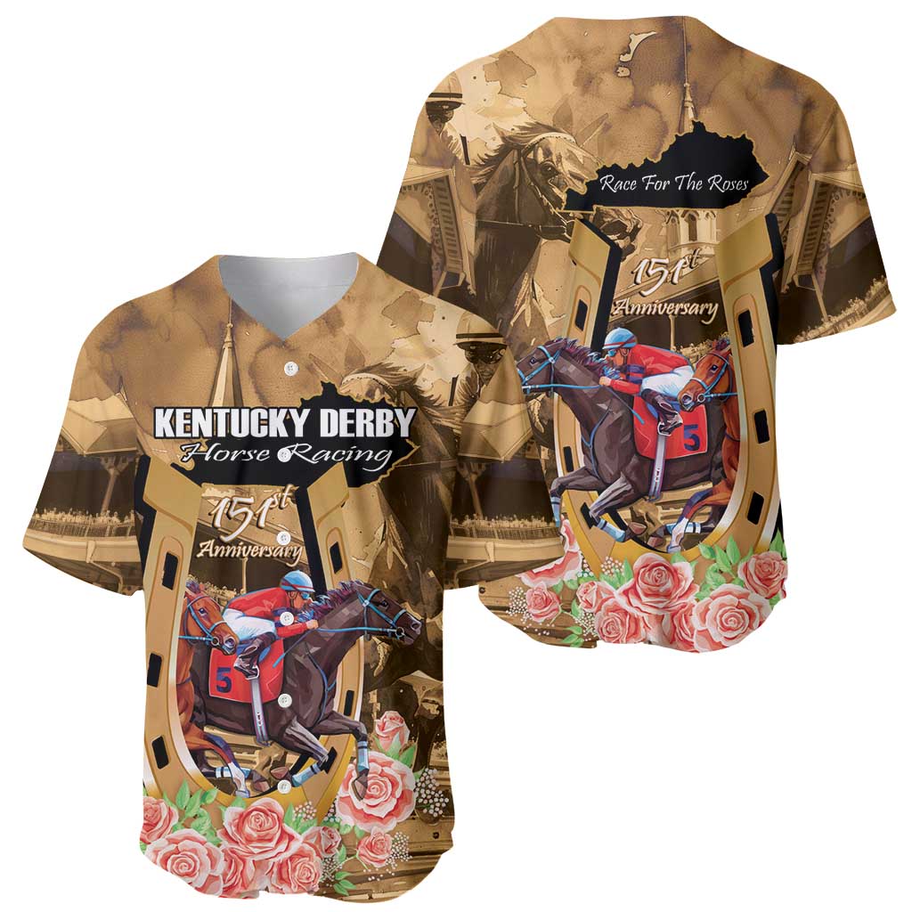 Kentucky Horse Racing Baseball Jersey 151st Anniversary Race For The Roses LT14