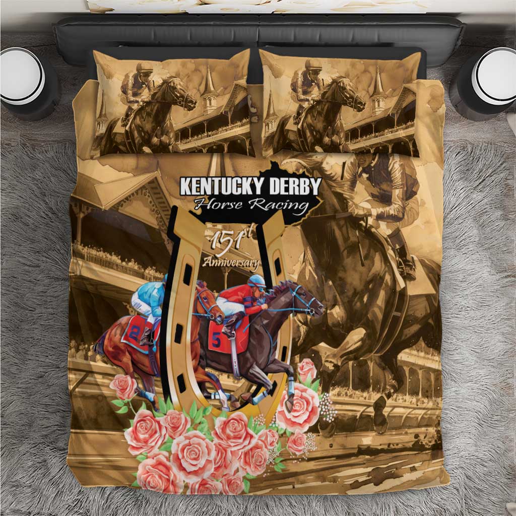 Kentucky Horse Racing Bedding Set 151st Anniversary Race For The Roses LT14