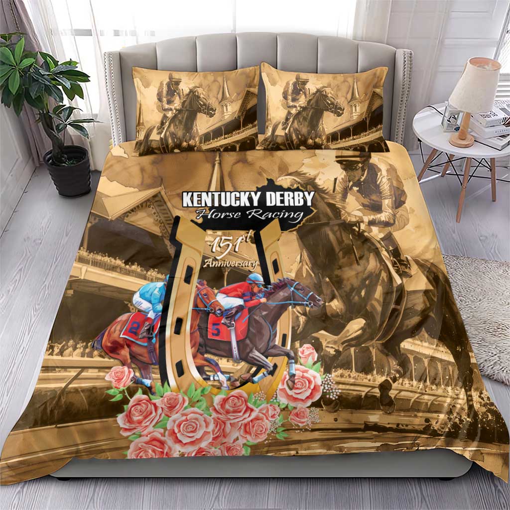 Kentucky Horse Racing Bedding Set 151st Anniversary Race For The Roses LT14