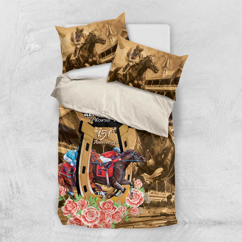 Kentucky Horse Racing Bedding Set 151st Anniversary Race For The Roses LT14