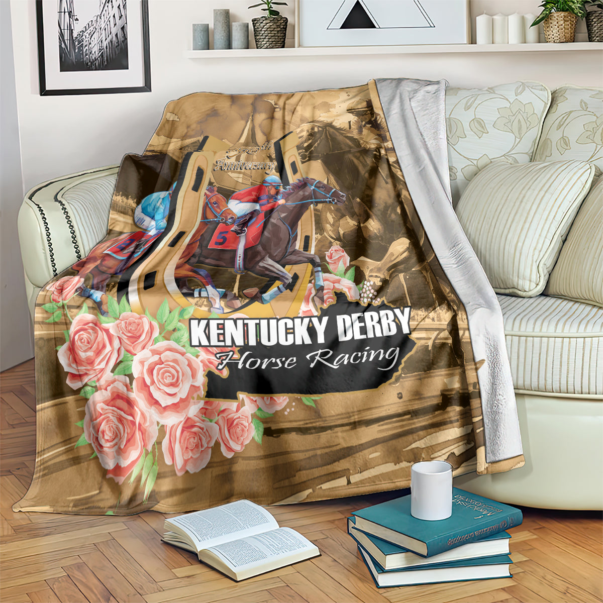 Kentucky Horse Racing Blanket 150th Anniversary Race For The Roses