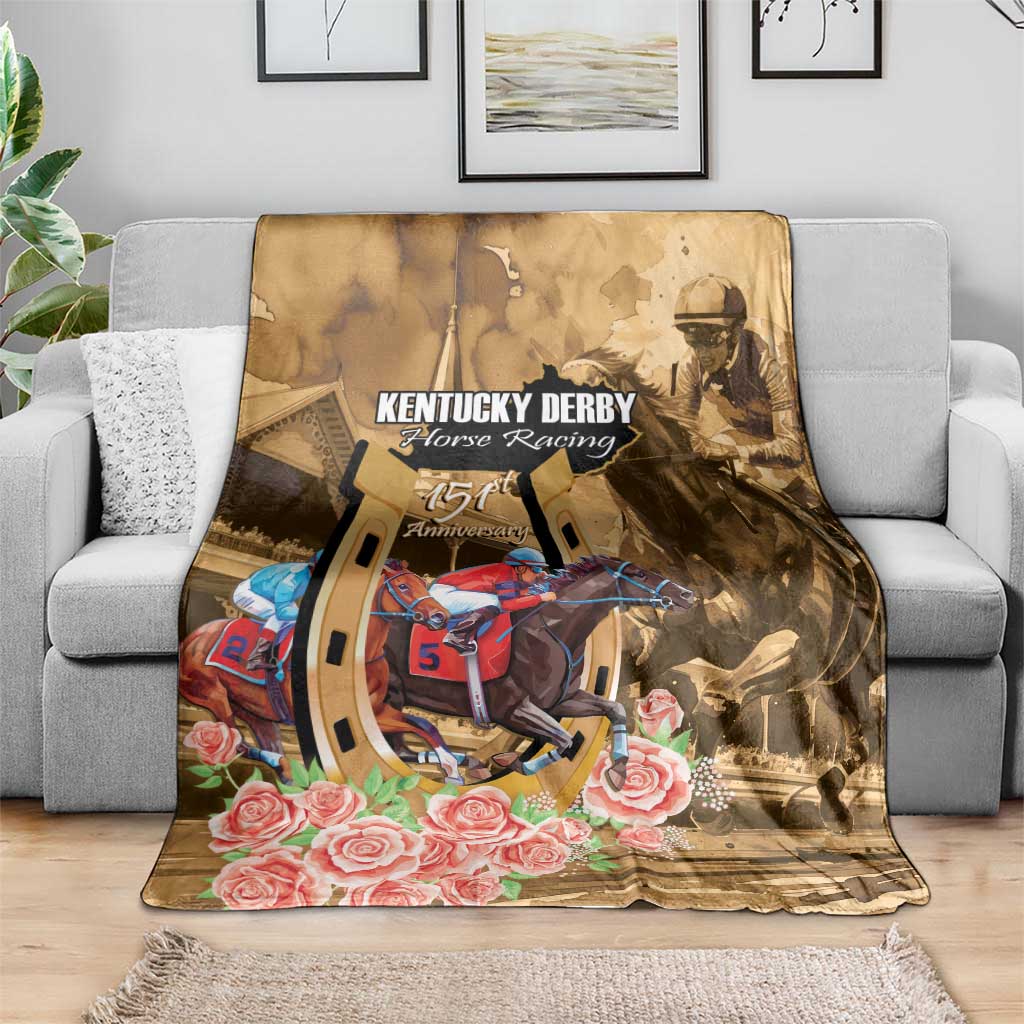 Kentucky Horse Racing Blanket 151st Anniversary Race For The Roses LT14