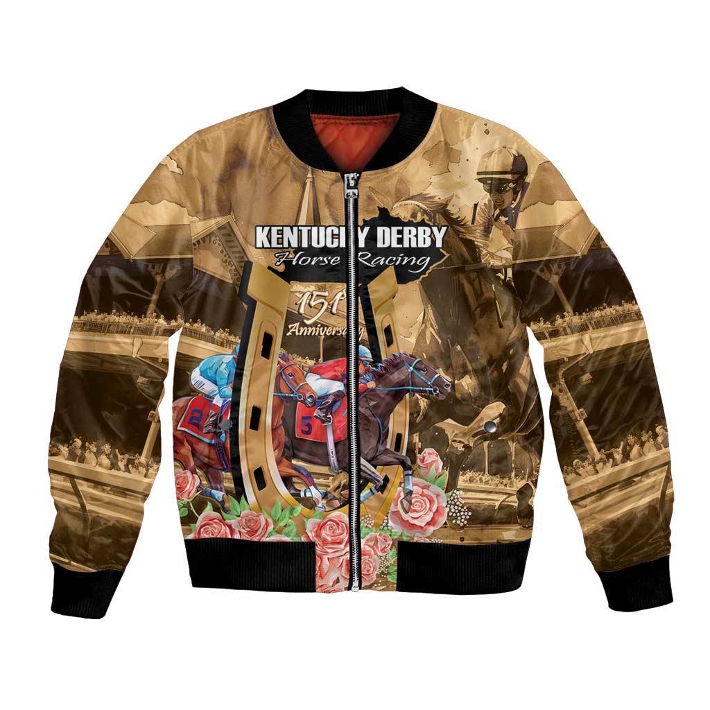 Kentucky Horse Racing Bomber Jacket 151st Anniversary Race For The Roses LT14