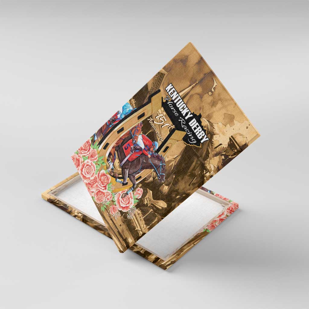 Kentucky Horse Racing Canvas Wall Art 151st Anniversary Race For The Roses LT14