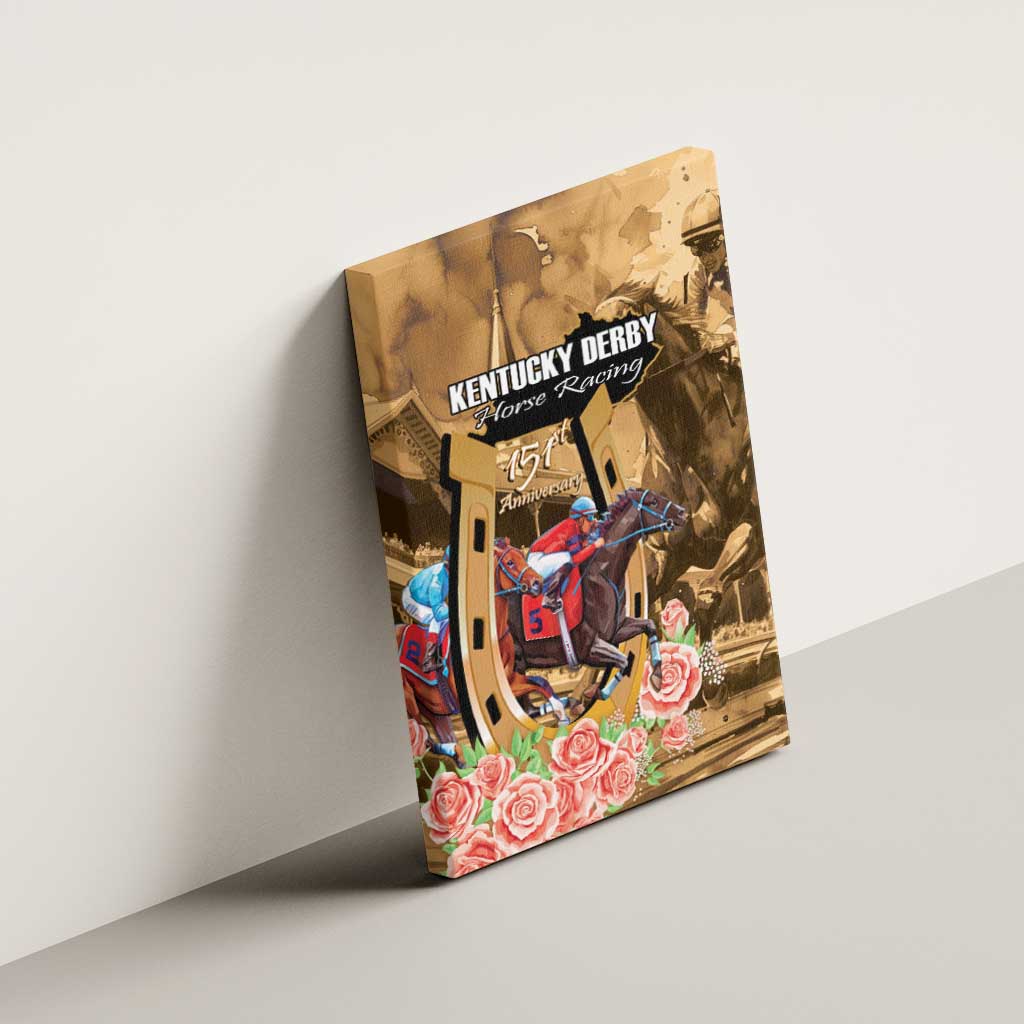 Kentucky Horse Racing Canvas Wall Art 151st Anniversary Race For The Roses LT14