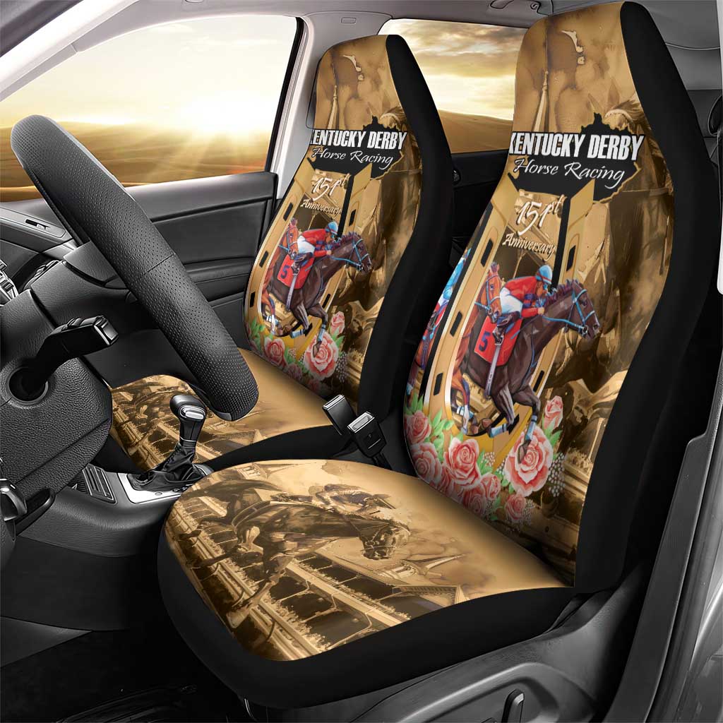 Kentucky Horse Racing Car Seat Cover 151st Anniversary Race For The Roses LT14