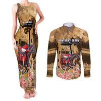 Kentucky Horse Racing Couples Matching Tank Maxi Dress and Long Sleeve Button Shirt 151st Anniversary Race For The Roses LT14