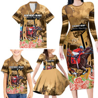 Kentucky Horse Racing Family Matching Long Sleeve Bodycon Dress and Hawaiian Shirt 151st Anniversary Race For The Roses LT14