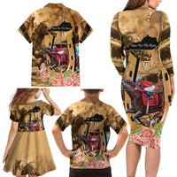 Kentucky Horse Racing Family Matching Long Sleeve Bodycon Dress and Hawaiian Shirt 151st Anniversary Race For The Roses LT14