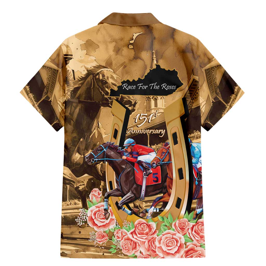 Kentucky Horse Racing Family Matching Mermaid Dress and Hawaiian Shirt 151st Anniversary Race For The Roses LT14