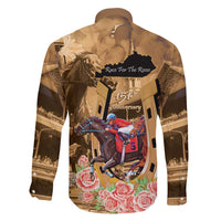 Kentucky Horse Racing Family Matching Off Shoulder Short Dress and Hawaiian Shirt 151st Anniversary Race For The Roses LT14