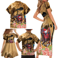 Kentucky Horse Racing Family Matching Short Sleeve Bodycon Dress and Hawaiian Shirt 151st Anniversary Race For The Roses LT14