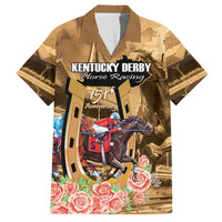 Kentucky Horse Racing Family Matching Short Sleeve Bodycon Dress and Hawaiian Shirt 151st Anniversary Race For The Roses LT14
