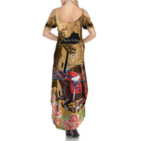 Kentucky Horse Racing Family Matching Summer Maxi Dress and Hawaiian Shirt 151st Anniversary Race For The Roses LT14