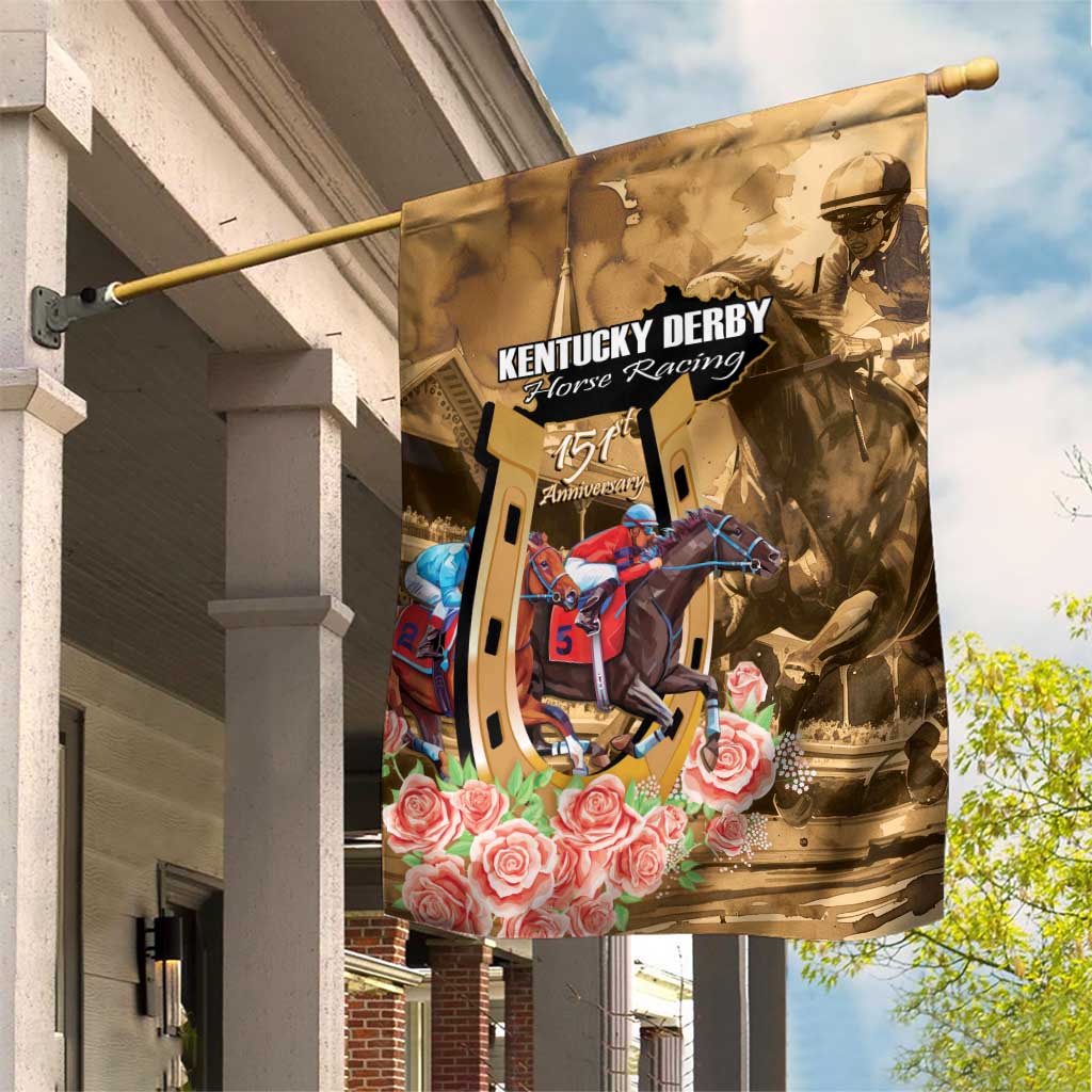 Kentucky Horse Racing Garden Flag 151st Anniversary Race For The Roses LT14