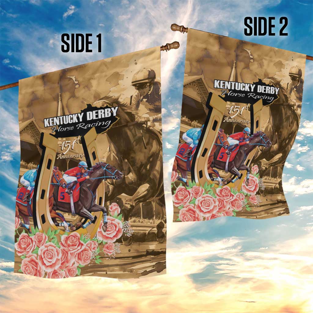 Kentucky Horse Racing Garden Flag 151st Anniversary Race For The Roses LT14