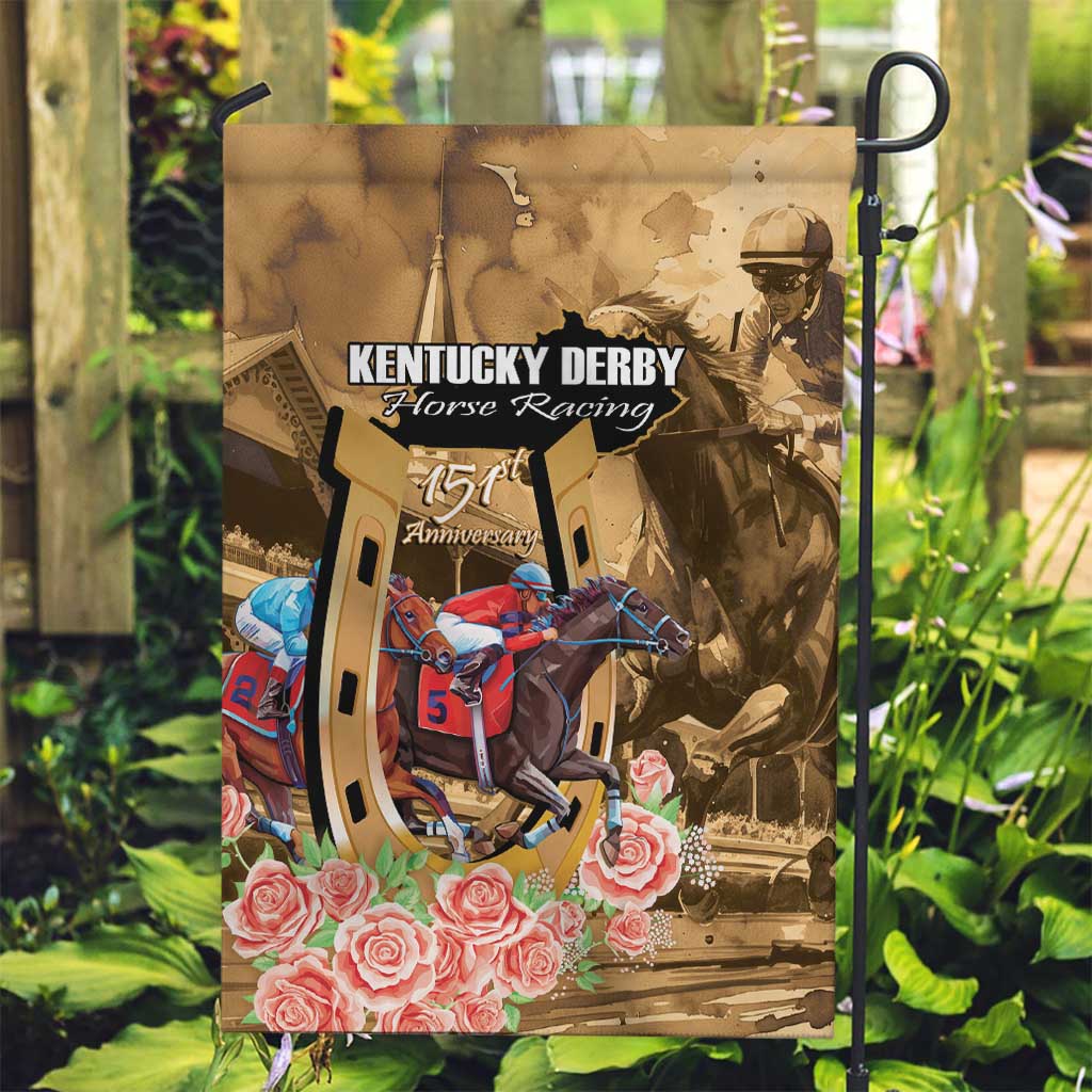 Kentucky Horse Racing Garden Flag 151st Anniversary Race For The Roses LT14