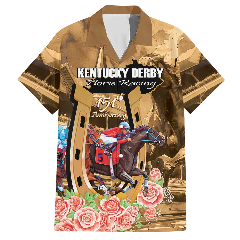Kentucky Horse Racing Hawaiian Shirt 151st Anniversary Race For The Roses LT14