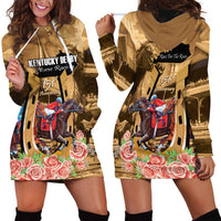 Kentucky Horse Racing Hoodie Dress 151st Anniversary Race For The Roses LT14
