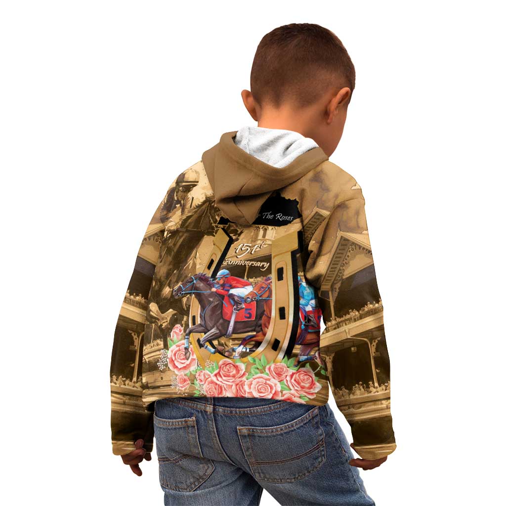 Kentucky Horse Racing Kid Hoodie 151st Anniversary Race For The Roses LT14