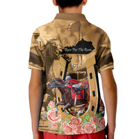 Kentucky Horse Racing Kid Polo Shirt 151st Anniversary Race For The Roses LT14