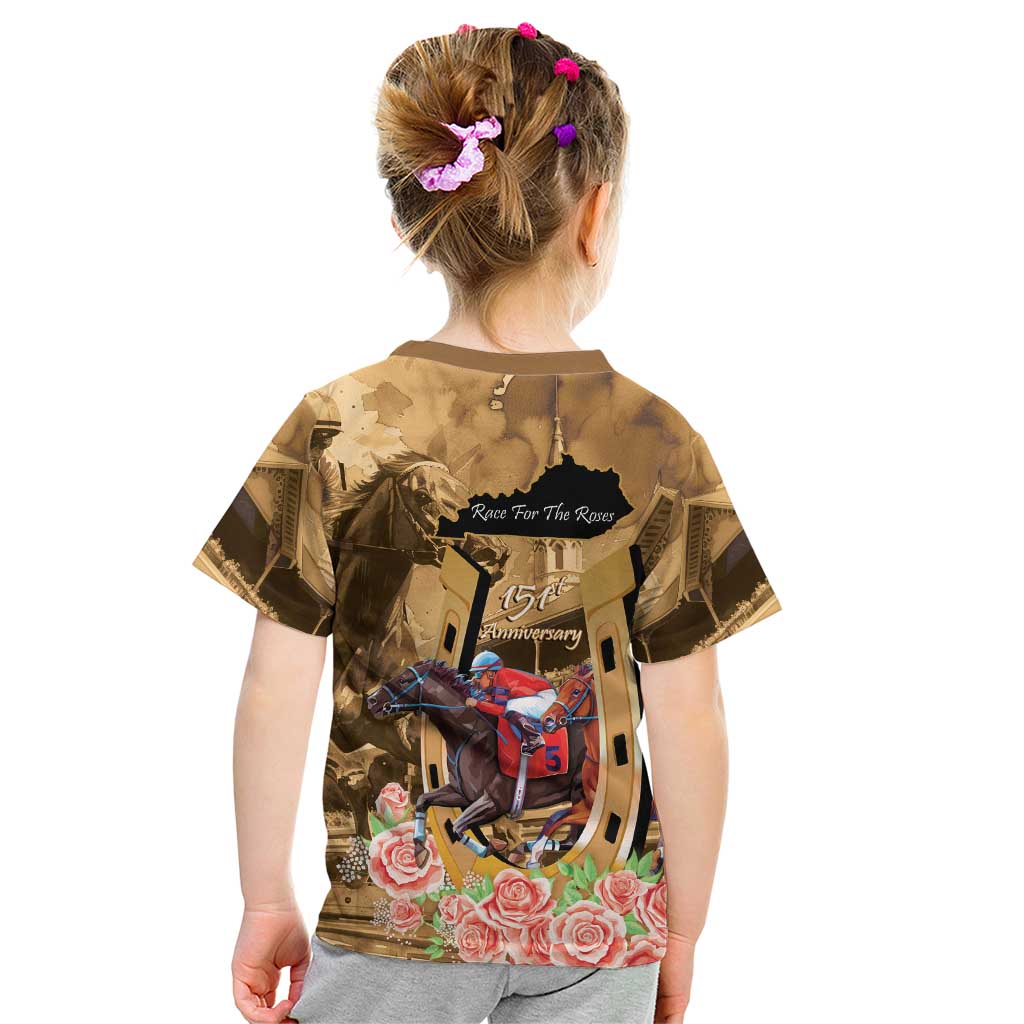 Kentucky Horse Racing Kid T Shirt 151st Anniversary Race For The Roses LT14