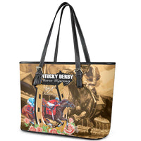 Kentucky Horse Racing Leather Tote Bag 151st Anniversary Race For The Roses LT14