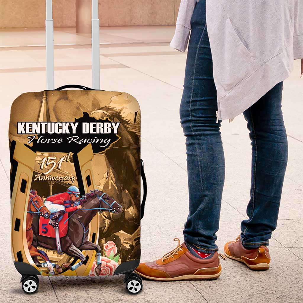 Kentucky Horse Racing Luggage Cover 151st Anniversary Race For The Roses LT14