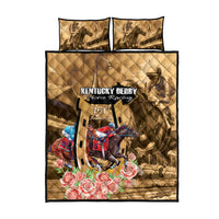 Kentucky Horse Racing Quilt Bed Set 151st Anniversary Race For The Roses LT14