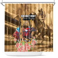 Kentucky Horse Racing Shower Curtain 151st Anniversary Race For The Roses LT14