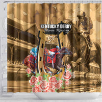 Kentucky Horse Racing Shower Curtain 151st Anniversary Race For The Roses LT14