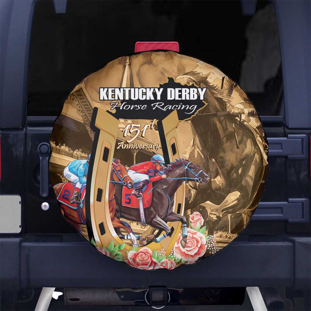 Kentucky Horse Racing Spare Tire Cover 151st Anniversary Race For The Roses LT14