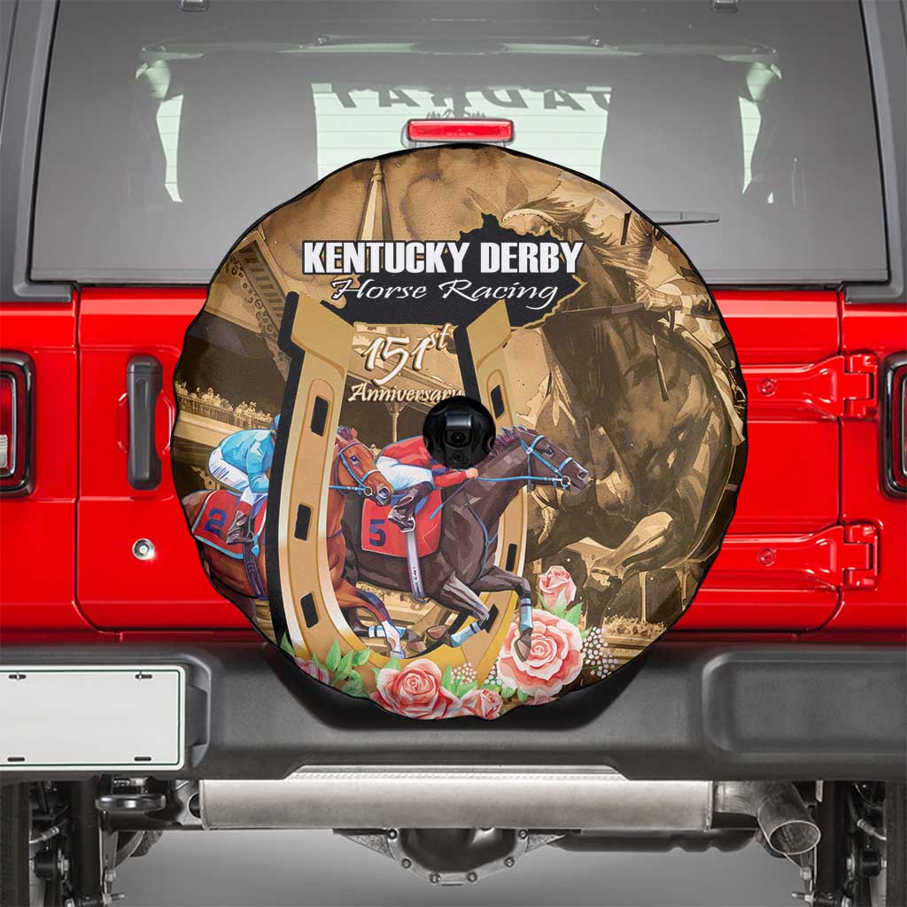 Kentucky Horse Racing Spare Tire Cover 151st Anniversary Race For The Roses LT14
