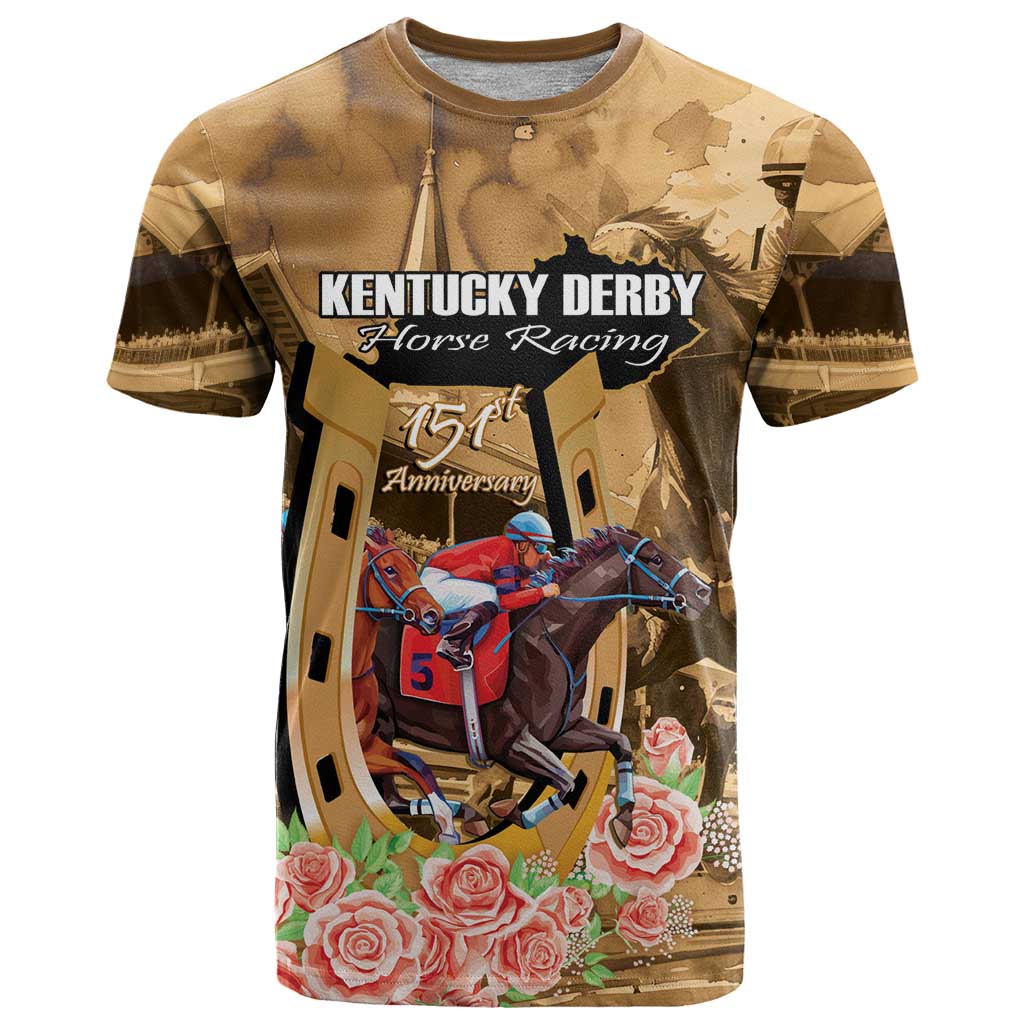 Kentucky Horse Racing T Shirt 151st Anniversary Race For The Roses LT14