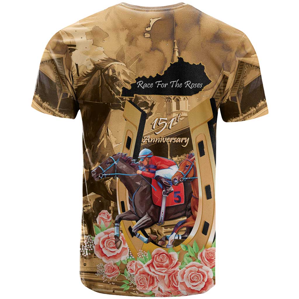 Kentucky Horse Racing T Shirt 151st Anniversary Race For The Roses LT14