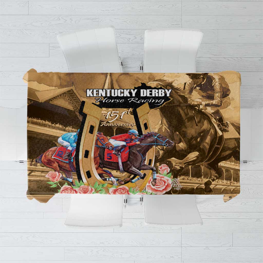 Kentucky Horse Racing Tablecloth 151st Anniversary Race For The Roses LT14
